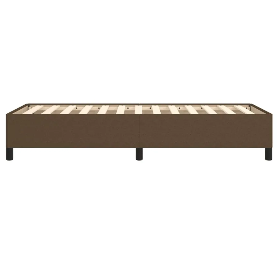 Cadre de lit sans matelas marron foncé 90x190 cm tissu - 6
