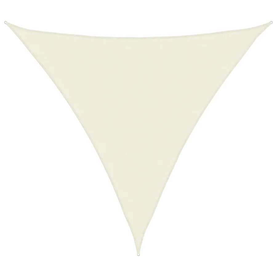 Voile de parasol tissu oxford triangulaire 3,6x3,6x3,6 m crème - 2