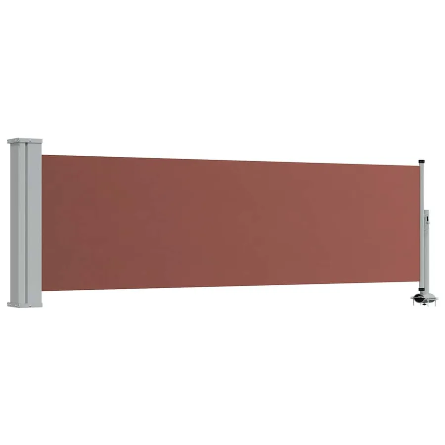 Auvent latéral rétractable de patio 80x300 cm Marron - 2
