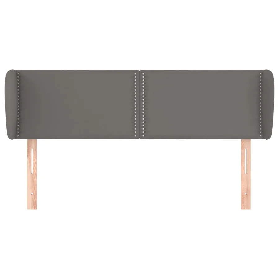 Tête de lit avec oreilles Gris 147x23x78/88 cm Similicuir - 3
