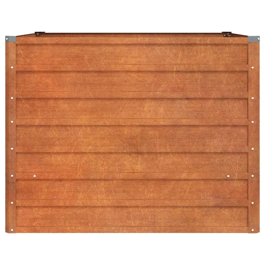 Lit surélevé de jardin rouillé 100x100x77 cm acier corten - 4