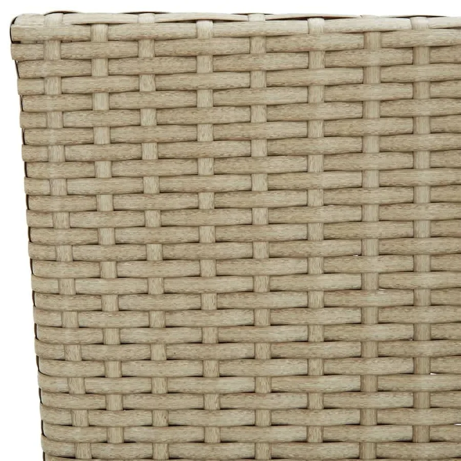 Ensemble à manger de jardin et coussins 7 pcs Poly rotin Beige - 14
