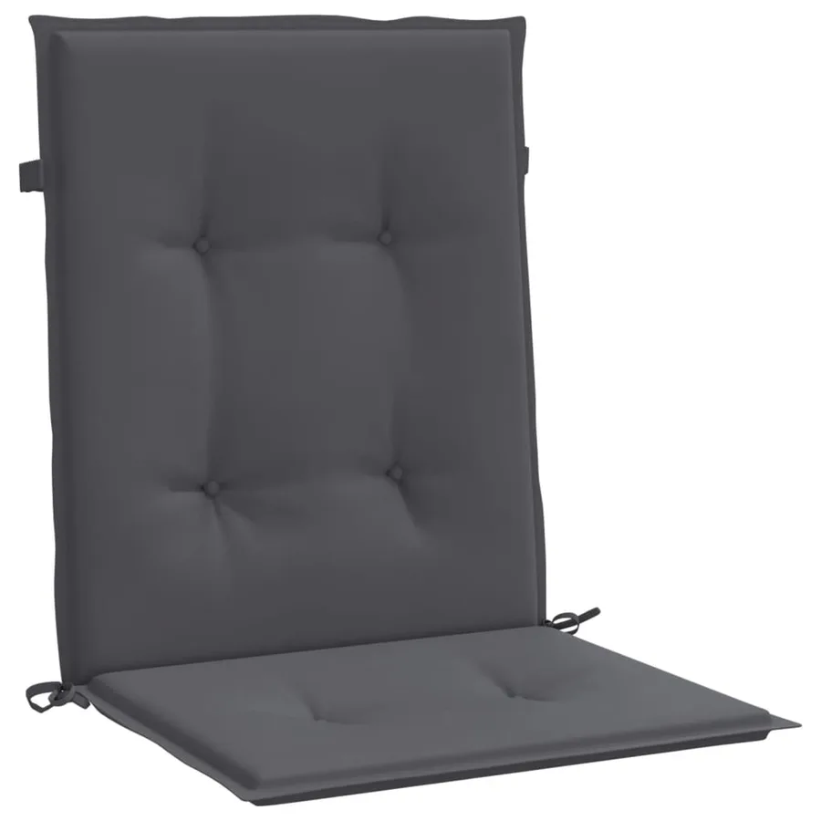 Coussins de chaise de jardin à dossier bas lot de 4 anthracite - 5