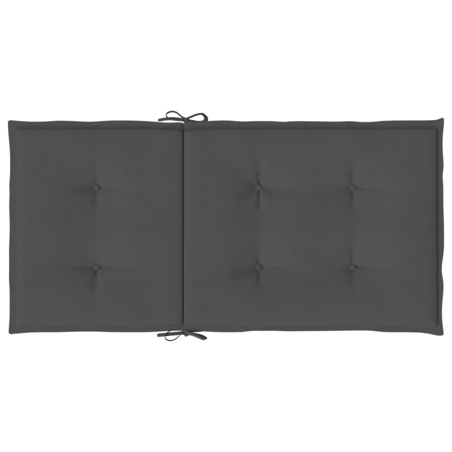 Coussins de chaise de jardin à dossier bas lot de 4 anthracite - 7