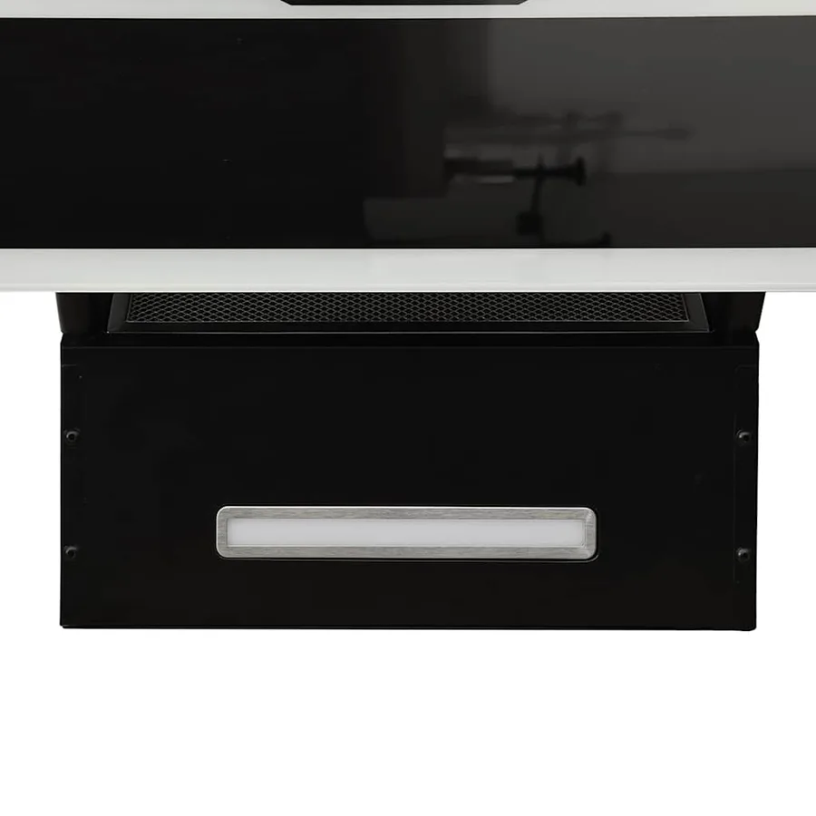 Hotte murale 60 cm Acier et verre trempé Noir - 9