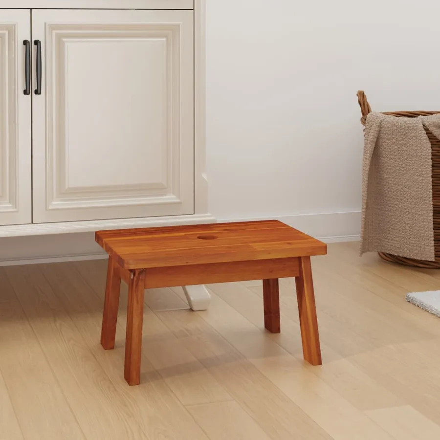 Tabouret-escabeau 38x26x22 cm Bois d'acacia solide - 3