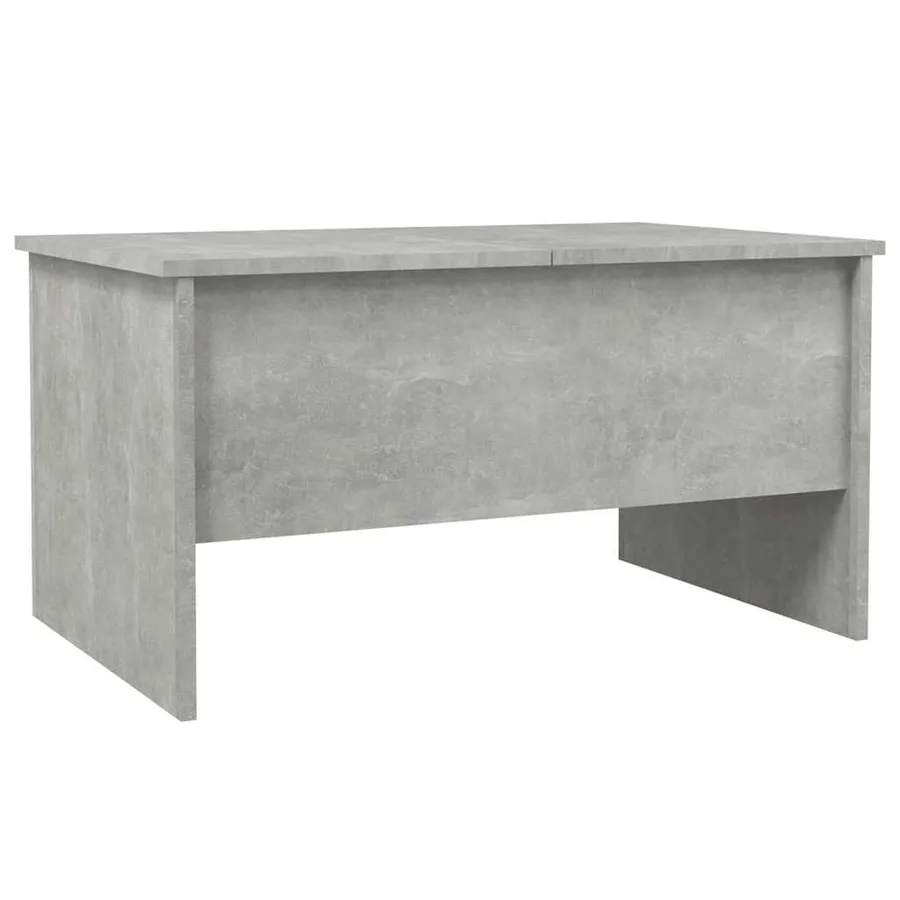 Table basse gris béton 80x50x42,5 cm bois d'ingénierie - 5