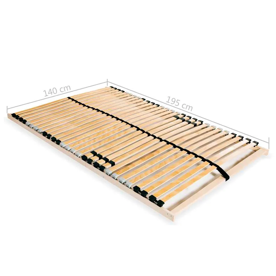 Sommier à lattes sans matelas avec 28 lattes 7 zones 140x200 cm - 8