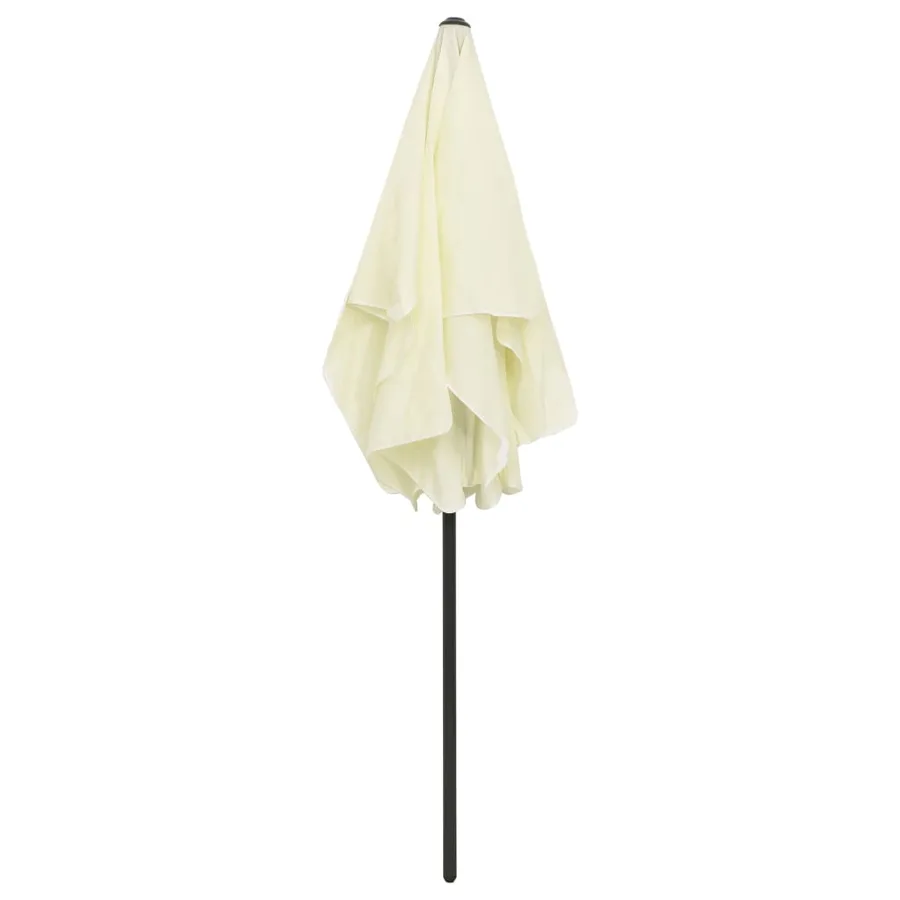 Parasol de plage jaune sable 180x120 cm - 5