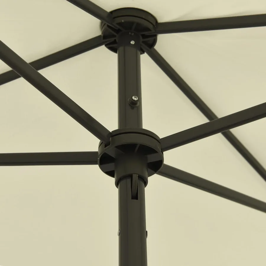 Parasol de plage jaune sable 180x120 cm - 7