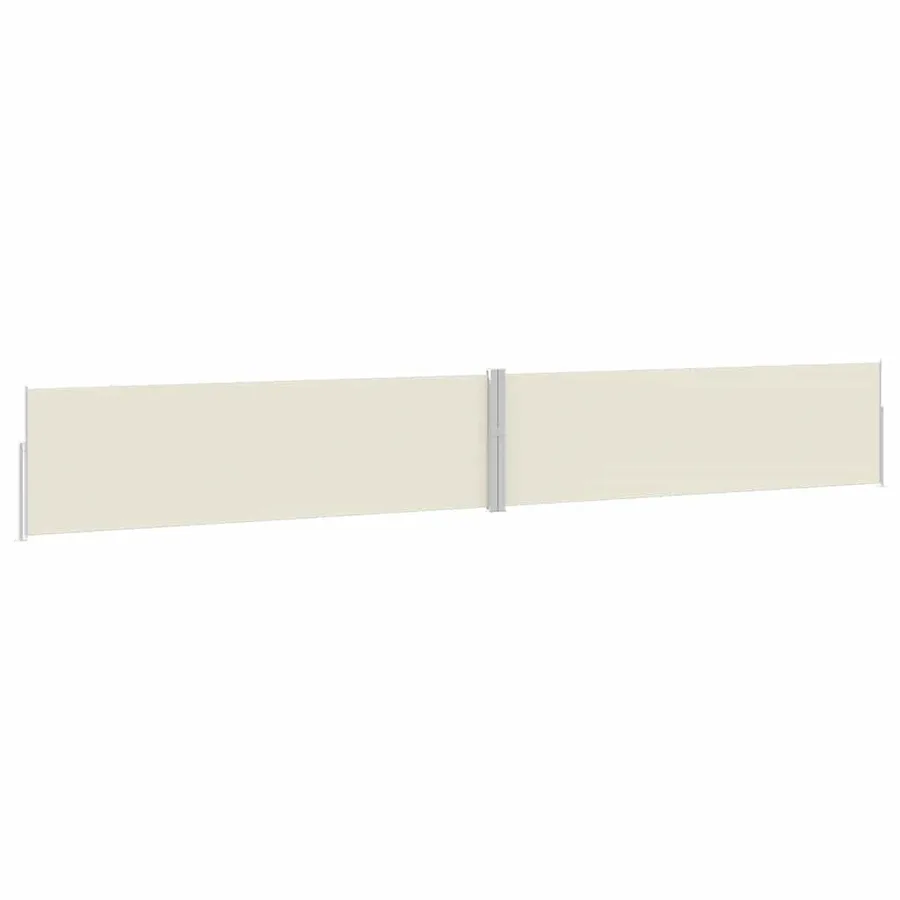 Auvent latéral rétractable de patio 170x1200 cm Crème - 2
