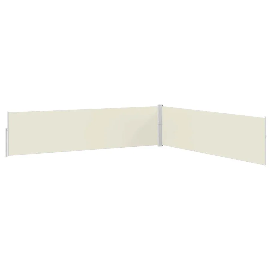 Auvent latéral rétractable de patio 170x1200 cm Crème - 4