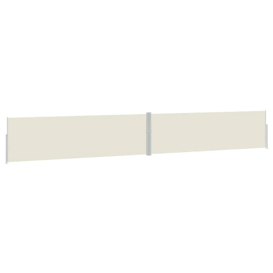 Auvent latéral rétractable de patio 170x1200 cm Crème - 9
