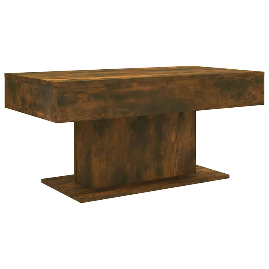 Table basse Chêne fumé 96x50x45 cm Bois d'ingénierie - 2