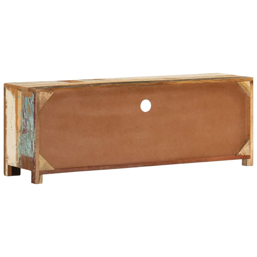 Meuble TV 110x30x40 cm Bois de récupération massif - 4