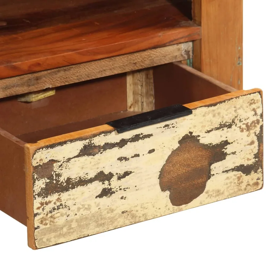 Meuble TV 110x30x40 cm Bois de récupération massif - 5
