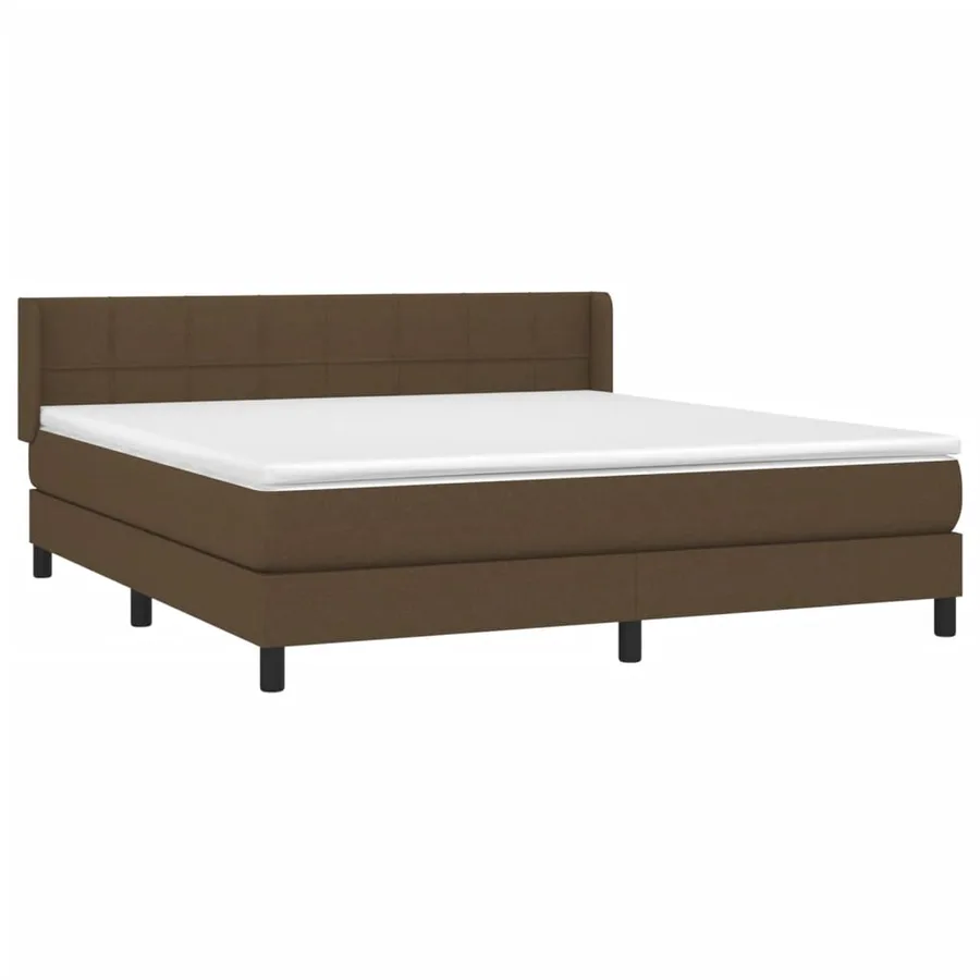 Sommier à lattes de lit avec matelas Marron foncé 180x200 cm - 3