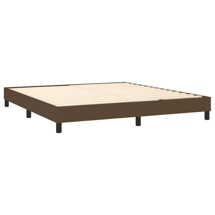 Sommier à lattes de lit avec matelas Marron foncé 180x200 cm - 4