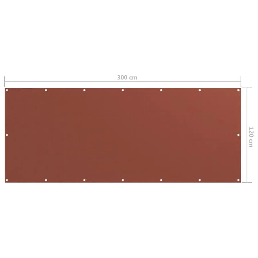Écran de balcon Terre cuite 120x300 cm Tissu Oxford - 5