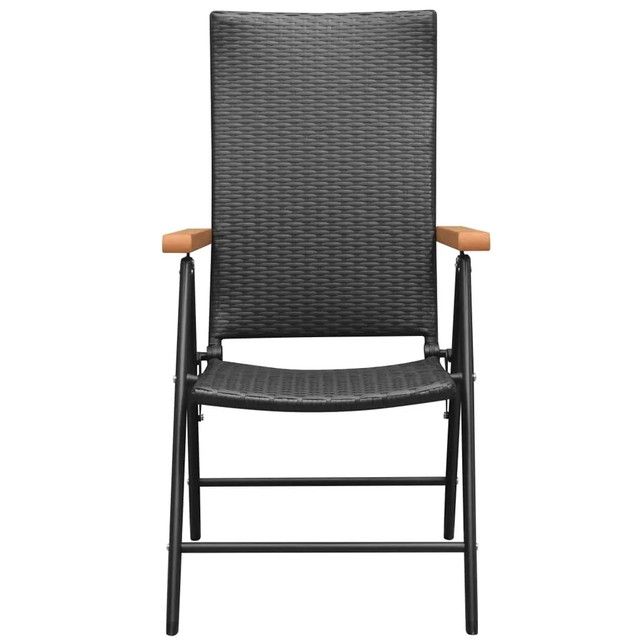 Ensemble à manger de jardin 5 pcs noir et marron - 5