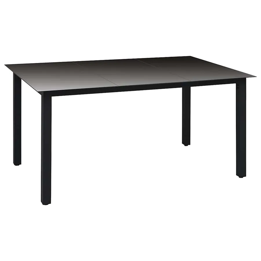 Ensemble à manger de jardin 5 pcs noir et marron - 9
