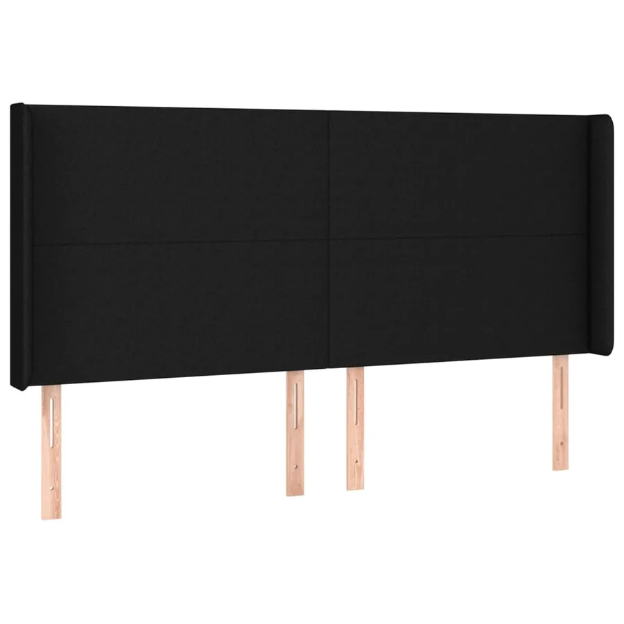Sommier à lattes de lit avec matelas Noir 200x200 cm Tissu - 6