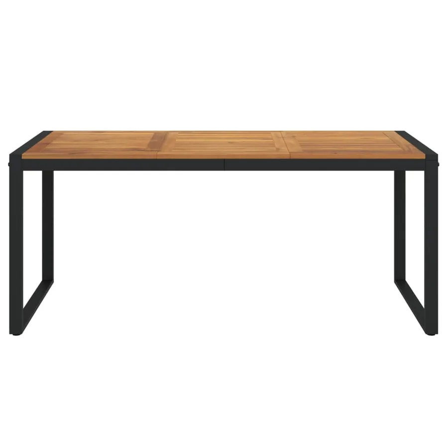 Table de jardin et pieds en forme de U 180x90x75 cm bois acacia - 3