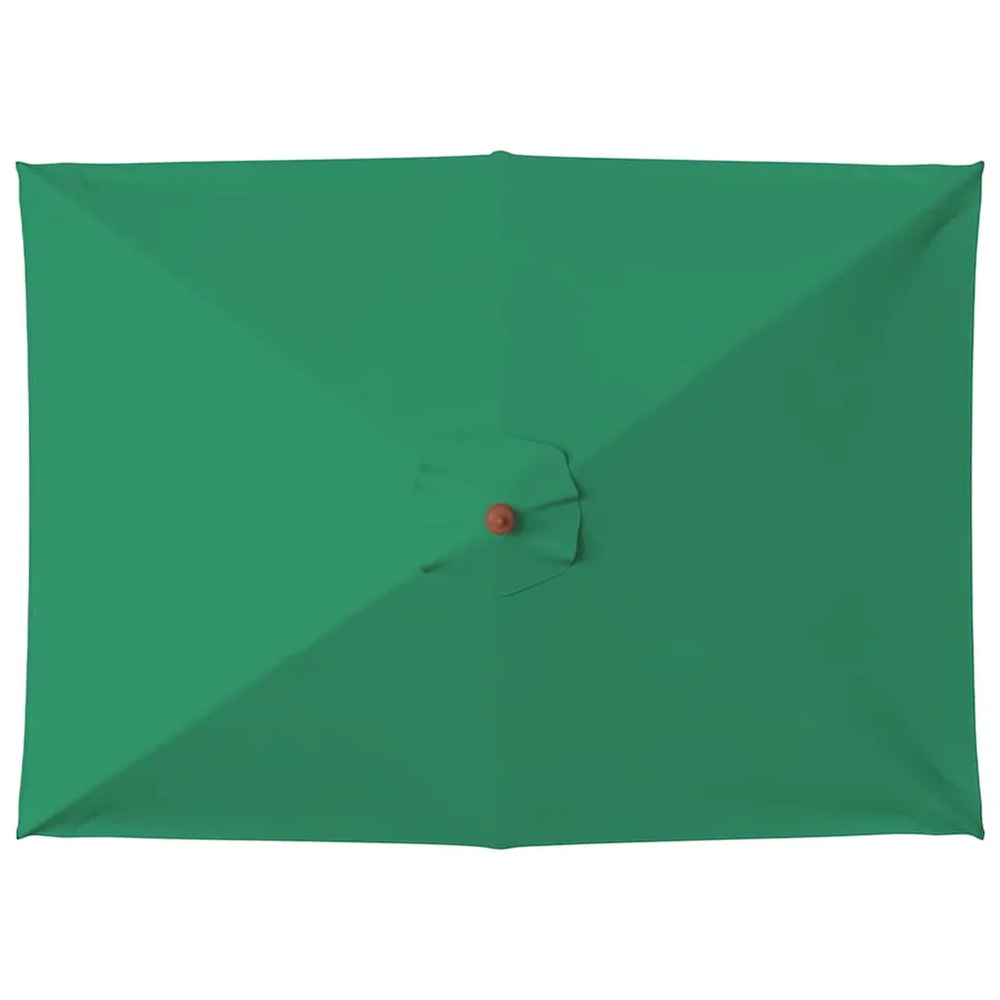 Parasol d'extérieur avec mât en bois 150x200 cm vert - 3