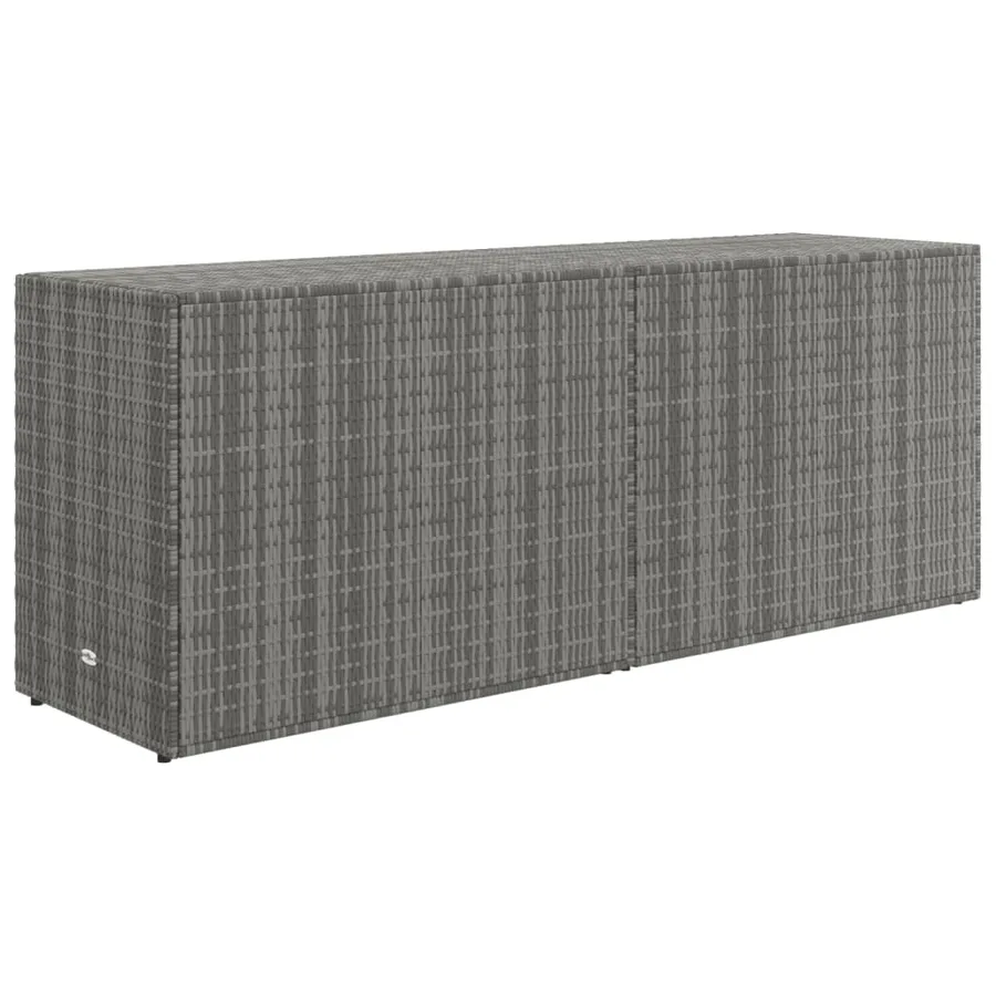 Armoire de rangement jardin Gris 198x55,5x80 cm Résine tressée - 6