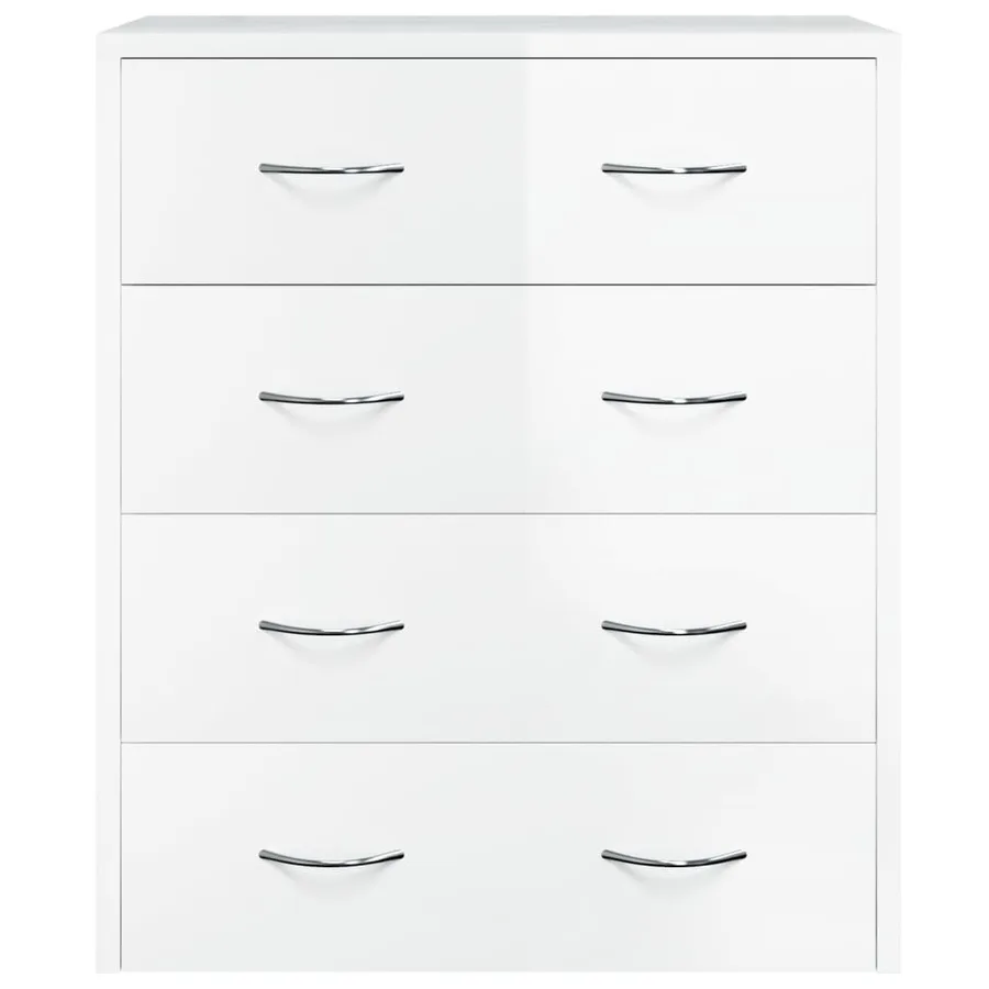 Buffet avec 4 tiroirs 60x30,5x71 cm Blanc brillant - 4