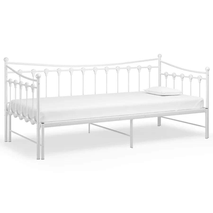 Cadre de canapé-lit extensible sans matelas blanc 90x200 cm - 10
