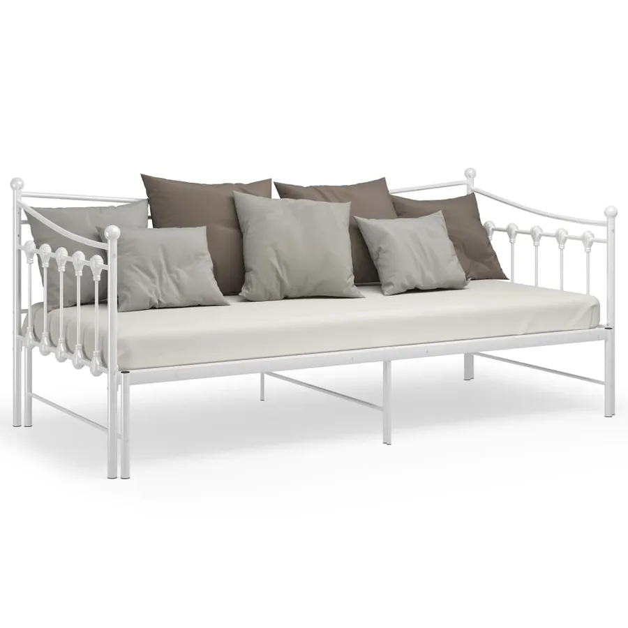 Cadre de canapé-lit extensible sans matelas blanc 90x200 cm - 11
