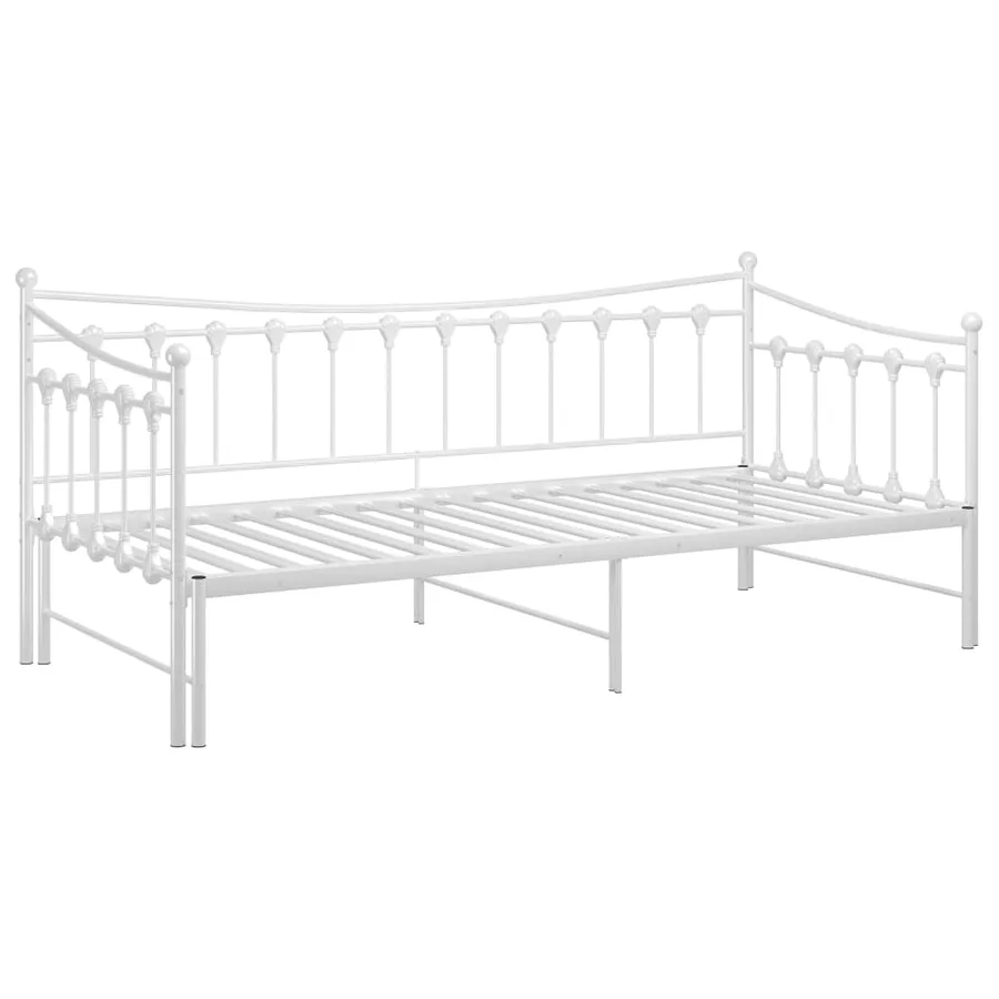 Cadre de canapé-lit extensible sans matelas blanc 90x200 cm - 3