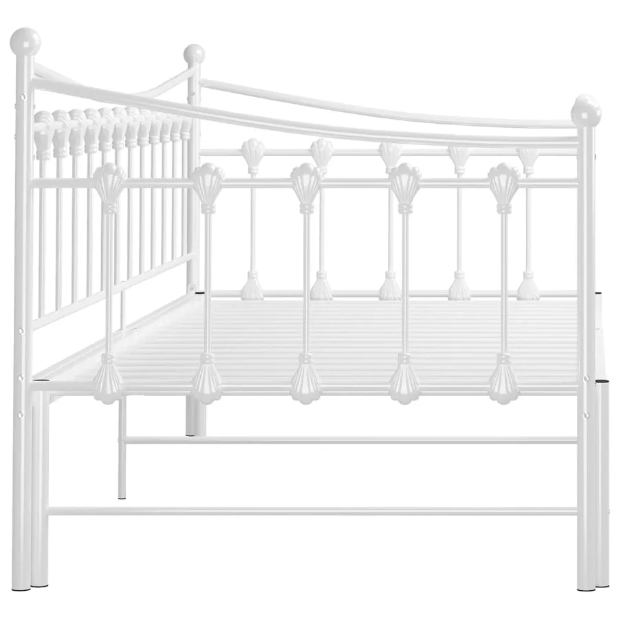Cadre de canapé-lit extensible sans matelas blanc 90x200 cm - 5