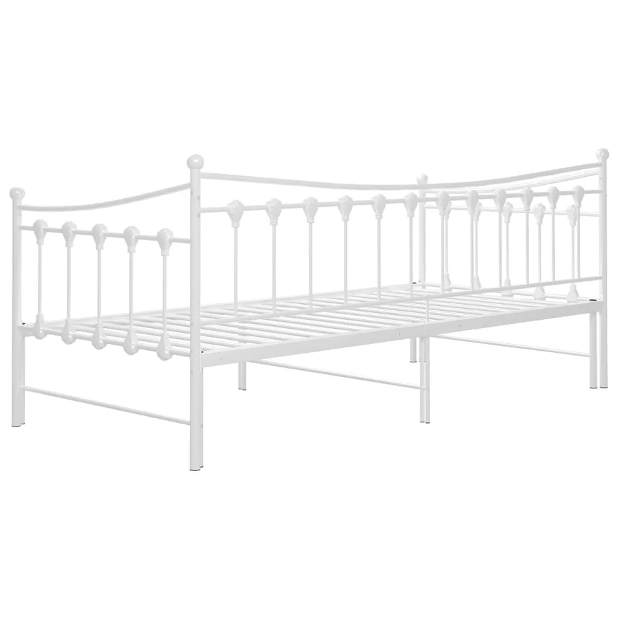 Cadre de canapé-lit extensible sans matelas blanc 90x200 cm - 6
