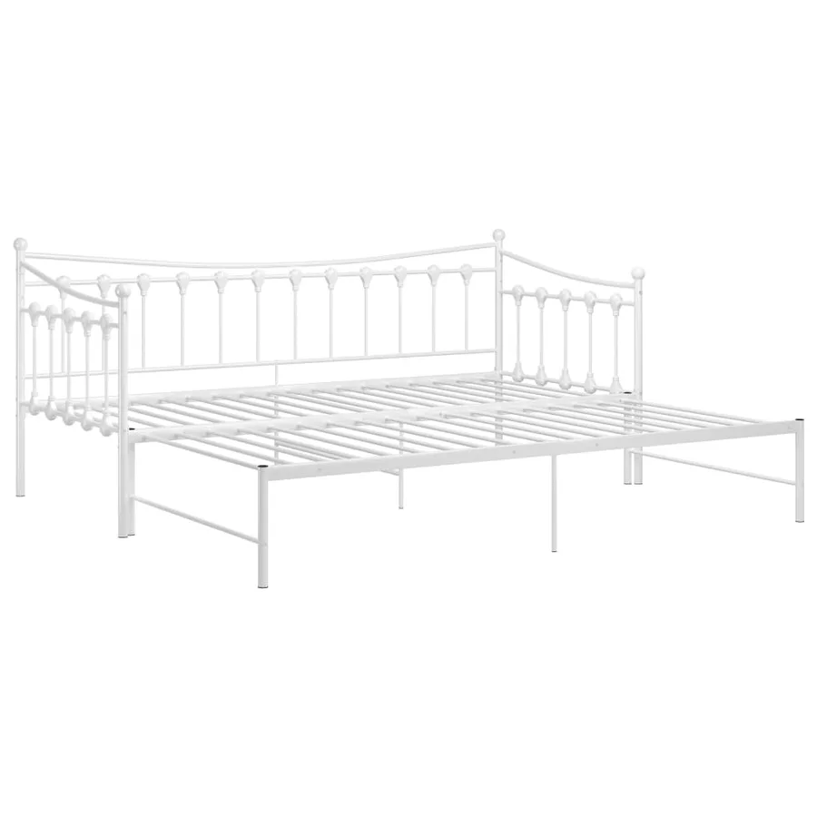 Cadre de canapé-lit extensible sans matelas blanc 90x200 cm - 7