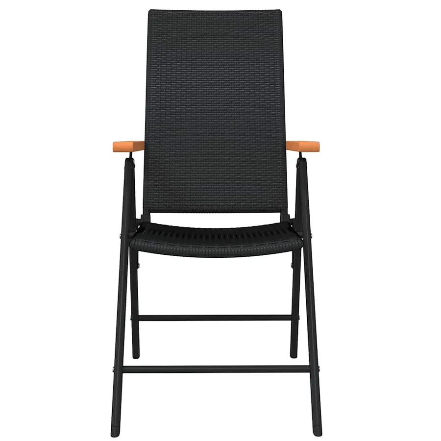 Ensemble à manger de jardin 9 pcs Noir - 4