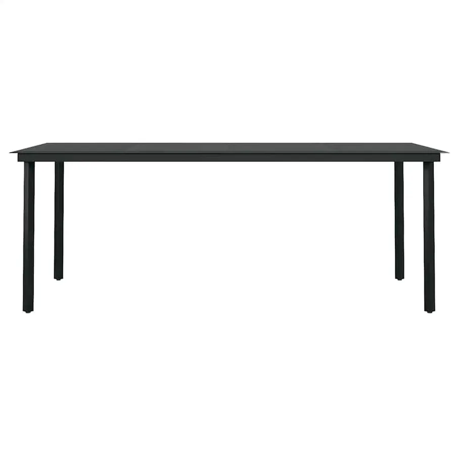Ensemble à manger de jardin 9 pcs Noir - 6