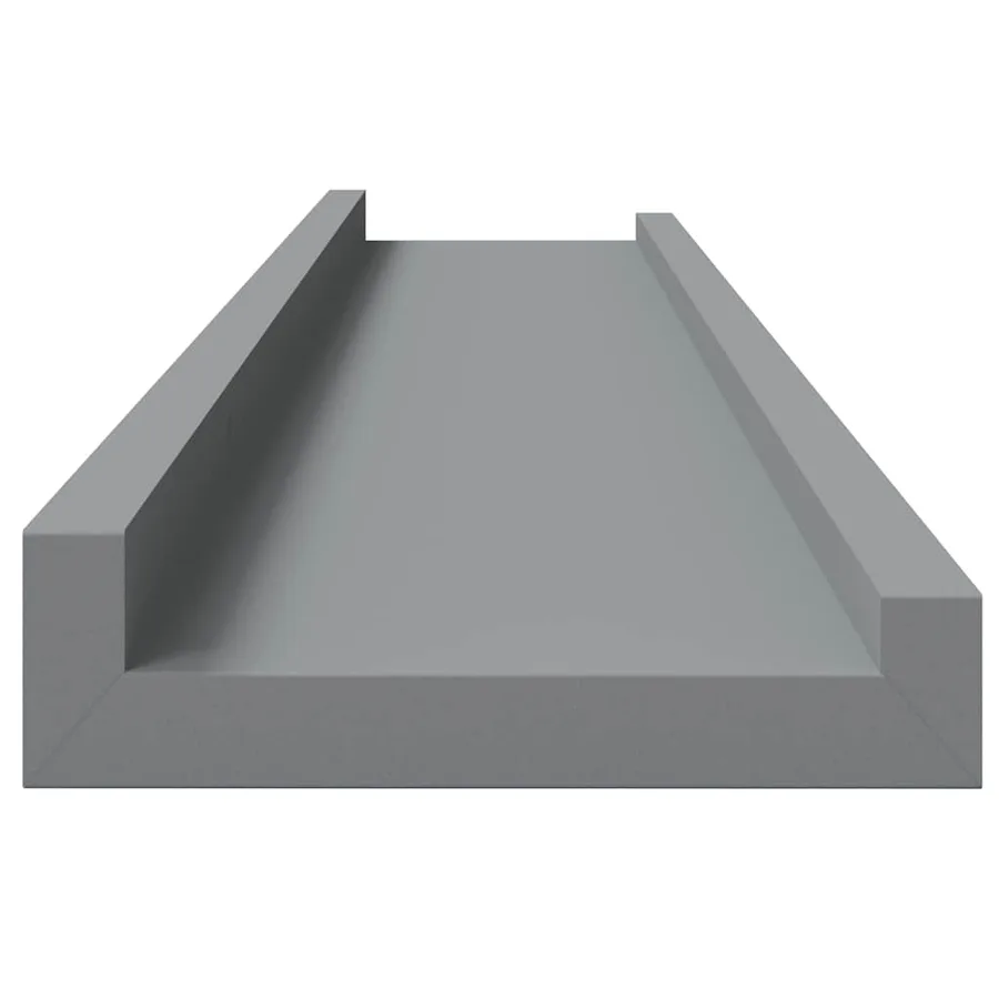 Étagères à rebord pour cadre photo 2 pcs Gris 80x9x3 cm MDF - 7