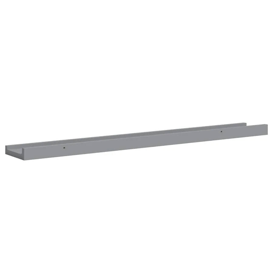 Étagères à rebord pour cadre photo 2 pcs Gris 80x9x3 cm MDF - 8