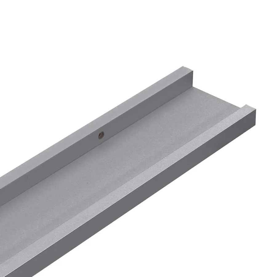 Étagères à rebord pour cadre photo 2 pcs Gris 80x9x3 cm MDF - 9