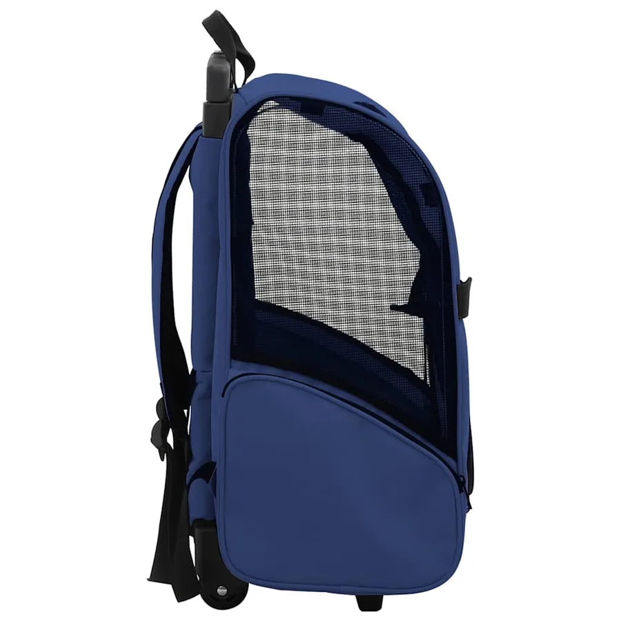 Chariot polyvalent pliable pour animaux de compagnie bleu - 3
