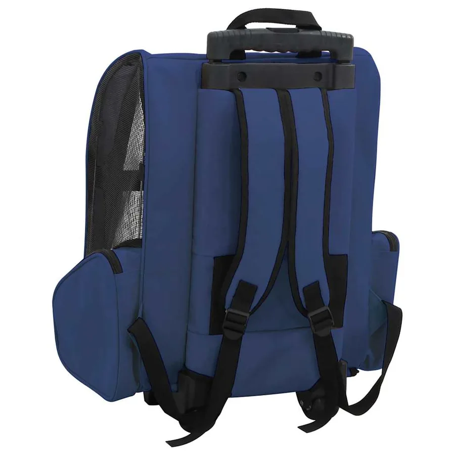 Chariot polyvalent pliable pour animaux de compagnie bleu - 4