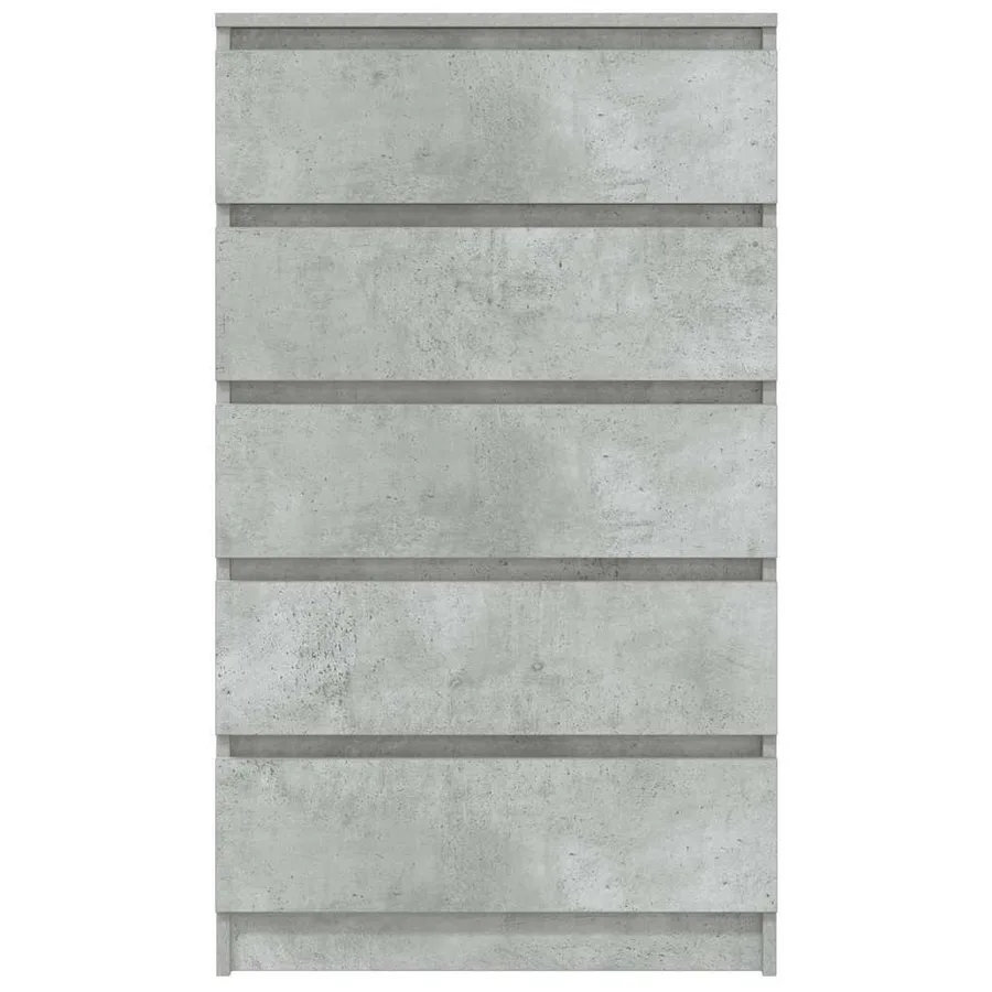 Commode Gris béton 60x36x103 cm Bois d'ingénierie - 4