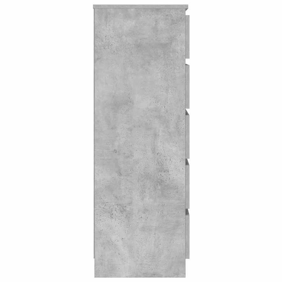 Commode Gris béton 60x36x103 cm Bois d'ingénierie - 5