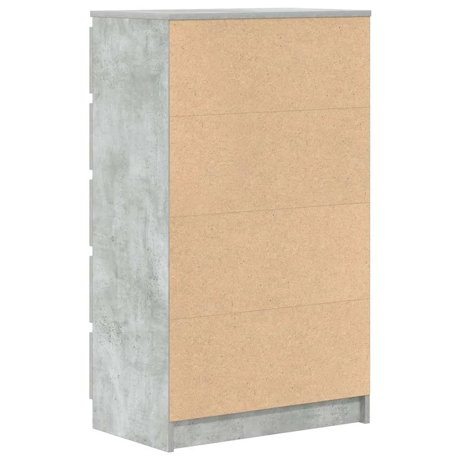 Commode Gris béton 60x36x103 cm Bois d'ingénierie - 6