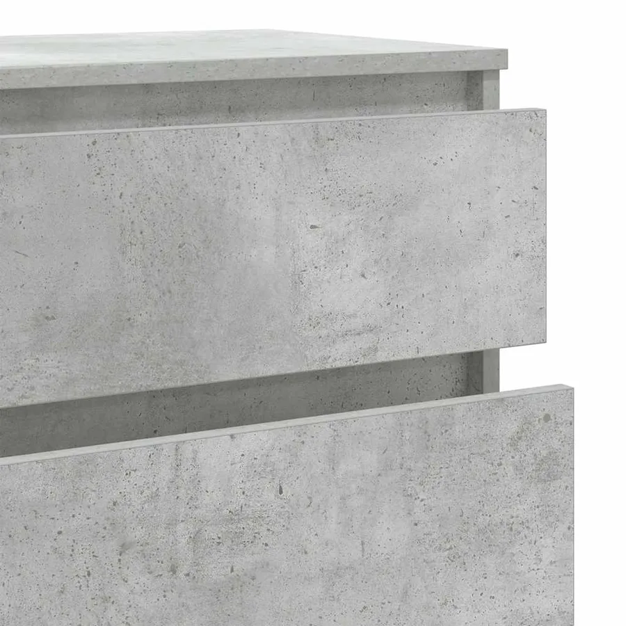 Commode Gris béton 60x36x103 cm Bois d'ingénierie - 8