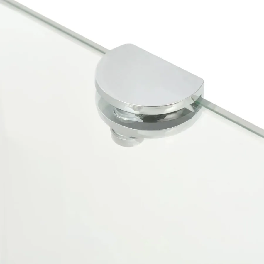 Étagères d'angle 2 pcs et supports Verre Transparent 25x25 cm - 5