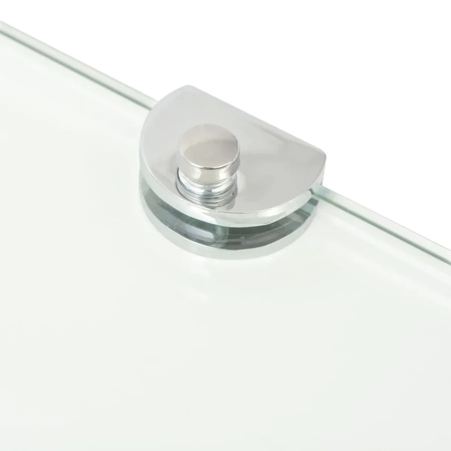 Étagères d'angle 2 pcs et supports Verre Transparent 25x25 cm - 6