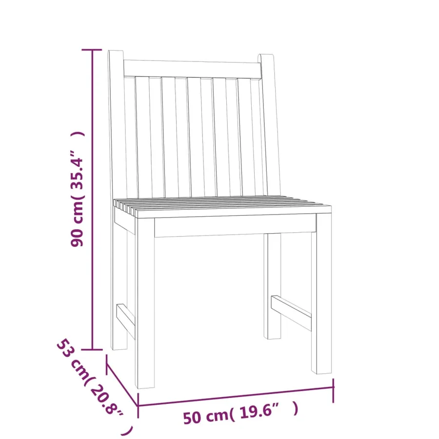 Ensemble à manger de jardin 7 pcs Bois de teck solide - 9